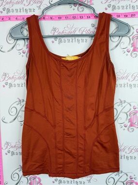 Biba Rust Orange Sculpted Tank Top